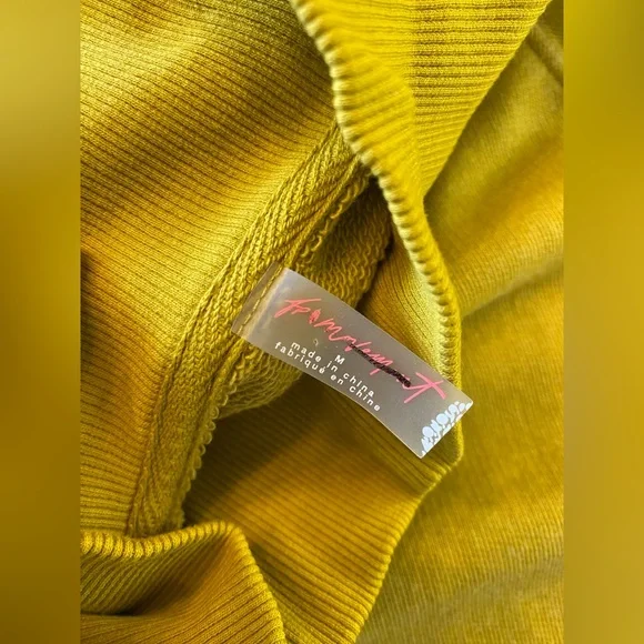 FP Movement Mustard Yellow High Neck Sweatshirt size M - Picture 7 of 9